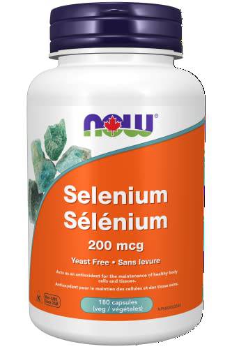 NOW Supplements Selenium 200mcg Capsules, 180 Count