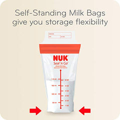 NUK Seal N Go Breast Milk Bags, 100 Count