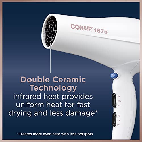 Conair 1875 Watt Double Ceramic Hair Dryer with Ionic Conditioning