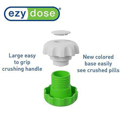 EZY DOSE Crush Pill, Vitamins, Tablets Crusher and Grinder, Storage Compartment, Large, Green