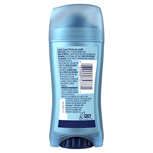 Secret Invisible Solid Antiperspirant and Deodorant, Vanilla Scent, 73 g