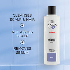 Nioxin System 5 Cleanser Shampoo, Bleached & Chemically Treated Hair with Light Thinning, 10.1 oz