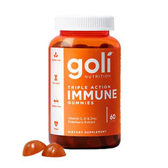 Goli Immune Gummy Vitamin - 60 Count - Elderberry, Vitamin C, D & Zinc, Vegan, Non-GMO, Gluten-Free & Gelatin-Free