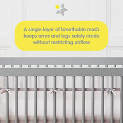 BreathableBaby, Breathable Mesh Liner For Cribs with 52"x28" (132x71cm) Mattress, Safari Fun Too, Classic 3mm Mesh, Covers 3 or 4 Sides, Safety Tested & Trusted (Not for Mini Cribs)