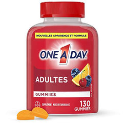 One A Day Adult Multivitamin Gummies - Daily Gummy Multivitamins For Men And Women With Vitamins A, B6, B12, C, D, E, Biotin and Zinc, Supports Immunity And Bone Health, Hair And Nails, 130 Gummies