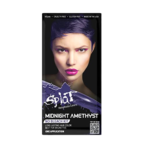 SPLAT Midnight Amethyst Hair Colouring Kit – Long Lasting Purple Dye