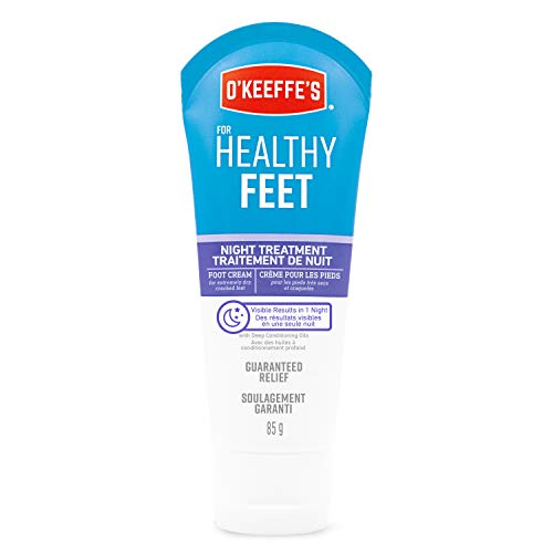 O'Keeffe's Healthy Feet Night Treatment Foot Cream, Restorative Lotion Works While You Sleep, Deep Conditioning Oils, 3oz/85g Tube, (Pack of 1) K4201502