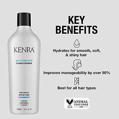 Kenra Moisturizing Shampoo/Conditioner |Balance Moisture | Fine To Medium Hair | Conditioner, 10.1 FL OZ