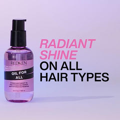 Redken Hair Oil, Oil for All Multi Benefit Hair Oil Anti-Frizz, Reduces Blow Dry Time, Invisible, Lightweight, Shine, Seals In Moisture, For All Hair Types, 100 ML