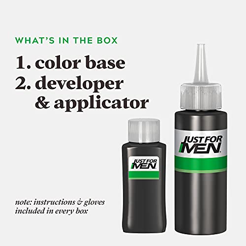 Just For Men Shampoo-In Color, Grey Hair Coloring for Men - Medium-Dark Brown, H-40 (1 Count)