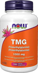 NOW Tmg (Trimethylglycine) Tablets, 1000mg, 100 Count