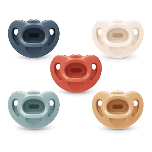 NUK Comfy Orthodontic Pacifiers, 0-6 Months, 5 Pack