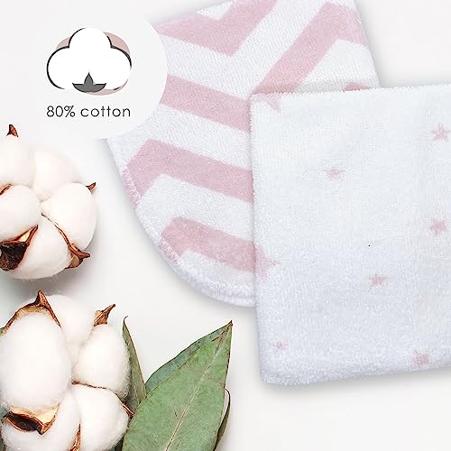 Kushies Baby Washcloths 6-Pack - Washcloths for Face & Body - Ultra Soft Baby Washcloths/Towels - Newborn Baby Wash Cloth - Boys PRT