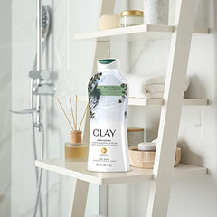 Olay Fresh Outlast Paraben Free Body Wash with Relaxing Notes of Eucalyptus and Spirulina, 650 mL