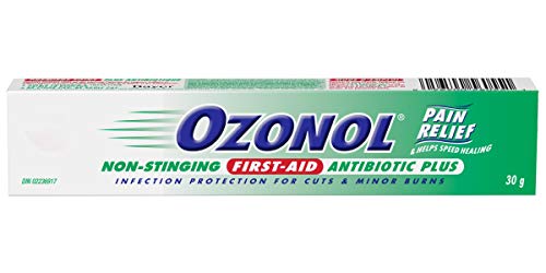 Ozonol Antibiotic Plus-Ointment | First Aid Non-Stinging | Pain Relief & Helps Speed Healing| Infection Protection for Cuts & Minor Burns | Great For Ages 2+ | 30g
