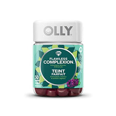 OLLY Flawless Complexion Gummy Supplement with Vitamins E, A & Zinc Berry Fresh Flavour for Healthy Skin 25 day supply 50 gummies