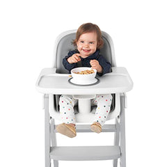 OXO Tot - Stick & Stay Suction Bowl - Non-Sliding - Encourage Self-Feeding at Mealtime - Baby Toddler 6 Months - Gray, Large