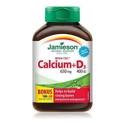 Mega Cal Calcium + Vitamin D3 400 IU Caplets, 650 mg