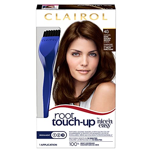 Clairol Root Touch-Up Permanent Hair Dye, 4G Dark Golden Brown Hair Color, 1 Count