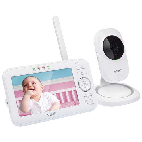 VTech 5" Video Baby Monitor with Night Vision and Two-Way Communication, White