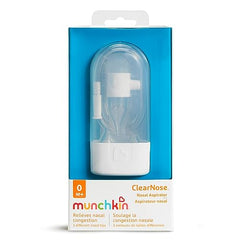 Munchkin Clear Nose Baby Nasal Aspirator, Hygienic Snot Sucker for Stuffy Noses