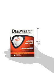 Deep Relief Extra Strength Warming Heat Pain Relief Patch, Treat Sore Muscles and Joints, 6 count