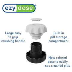 EZY DOSE Ezy Crush Pill Crusher and Grinder, Large, Crushes Pills, Vitamins, Tablets, Assorted Colors