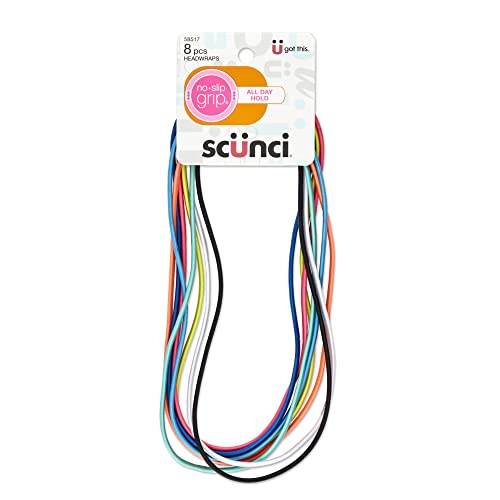 Scunci No-slip Grip Flat Bright Headwraps