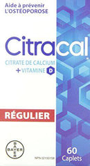 Citracal Calcium Citrate Vitamin D Caplet, 60 Count (Pack of 1)