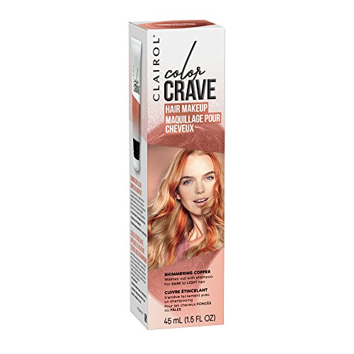 Clairol Color Crave Temporary Hair Makeup, Shimmering Copper Hair Color, 1 Count