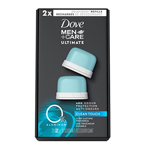 Dove Men+Care Ultimate 0% aluminum Refillable Deodorant Kit for long-lasting freshness Clean Touch deodorant for men with 48h odour protection 32 g pack of 2