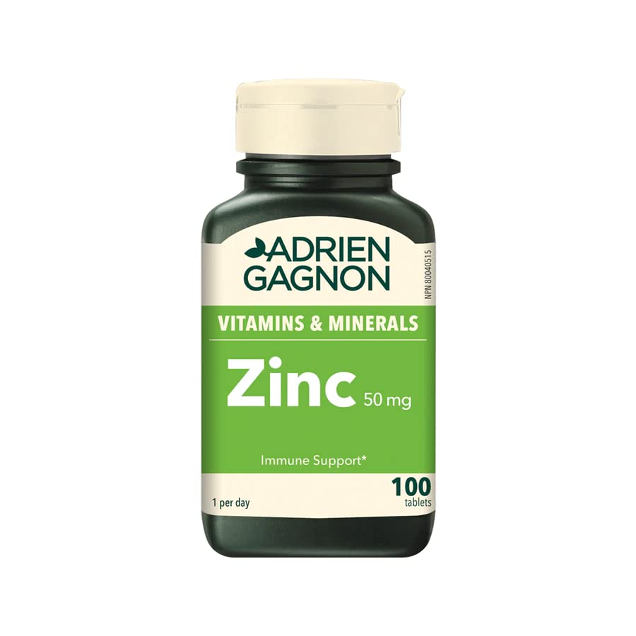 Adrien Gagnon - Zinc 50mg, Immune System Support, 100 Tablets