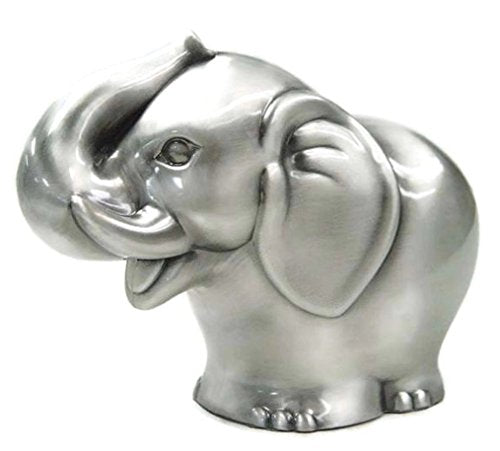 Elegance 80889 Pewter Plated Elephant Bank Silver, Multi Color