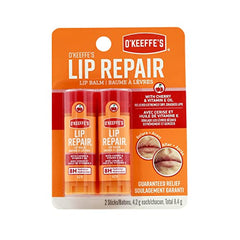 O'Keeffe's Ultra Hydrating Cherry Lip Repair Lip Balm, Relieves Extremely Dry Cracked Lips, All Day Moisture, Twin Pack, (2 Sticks), 109543