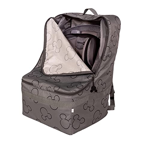 Disney Baby by J.L. Childress Ultimate Backpack PREMIUM Padded Car Seat Travel Bag - Gate Check Bag for Car Seats - Fits All Car Seats, Infant carriers & Booster Seats - Grey