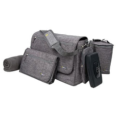 bblüv - Ültra - Large Capacity Diaper Bag, Multi-Function (Heather Gray)