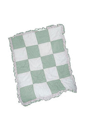 BabyDoll Gingham/Eyelet Patchwork Crib Comforter, Mint