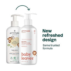 ATTITUDE Body Lotion for Baby, EWG Verified, Dermatologically Tested, Plant and Mineral-Based, Vegan, Pear Nectar, 473 mL