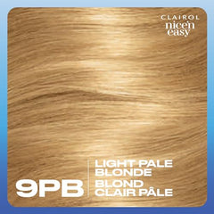 Clairol Nice'n Easy Permanent Hair Dye, 9PB Light Pale Blonde Hair Color, 1 Count