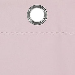 Eclipse Dreamer Star Laser Cut Room Darkening Grommet Window Curtains for Kids Bedroom or Nursery (2 Panels), 34 in x 84 in, Blush