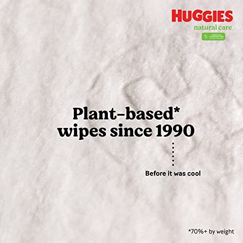 HUGGIES Natural Care Baby Wipes, Refill Pack (184 Sheets Total), Fragrance-free, Alcohol-free, Hypoallergenic