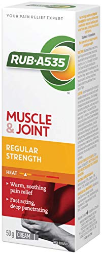 RUB·A535 Muscle & Joint Pain Relieving Heat Cream, Regular Strength, 50-g