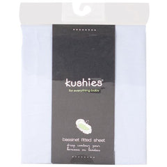 Kushies Percale Fitted Bassinet Sheet, Blue