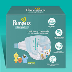 Pampers Baby Dry Diapers Size 0/Newborn 104 Count