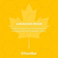 Honibe 100% Pure Honey Lozenges, Made in Canada, Soothes Sore Throat, With Menthol & Eucalyptus, 1 pack (10 lozenges), Natural Lemon