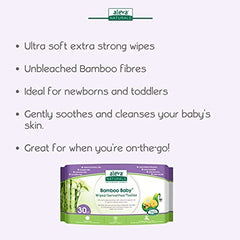 Aleva Naturals Bamboo Baby Wipes Travel, 30 Count