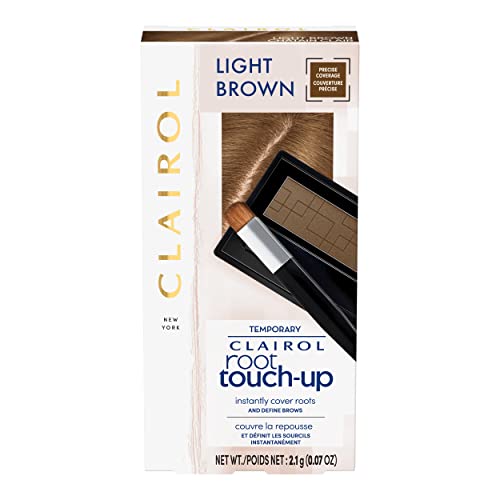 Clairol Root Touch-Up Temporary Root Powder, Light Brown Hair Color, 1 Count