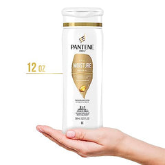 Pantene 2-in-1 Shampoo & Condtioner for Dry Hair, Daily Moisture Renewal, Safe for Color-Treated Hair, 355 mL