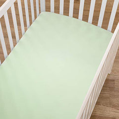 American Baby Company 100% Cotton Jersey Knit Fitted Crib Sheet for Standard Crib and Toddler Mattresses, Celery, for Boys and Girls