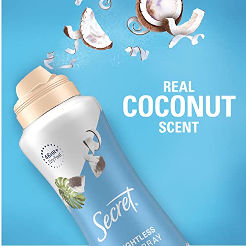 Secret Dry Spray Antiperspirant Deodorant, Nurturing Coconut and Argan Oil, 116g (4.1 oz)